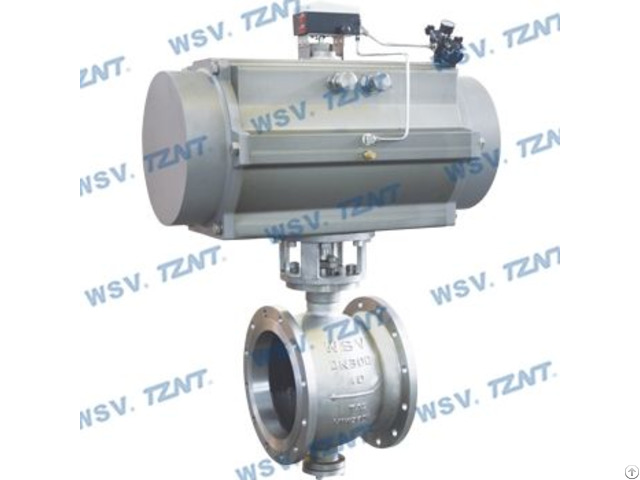 Pneumatic V Port Titanium Ball Valve