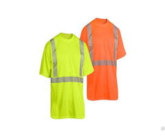 High Visibility Safety T Shirt With Reflective Tape Ansi107 Ht 002