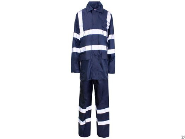 Hr 005 Navy Blue 190t Polyester Pvc Rainwear