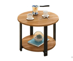 High Grade Round Home Wooden Side End Table With Storage Shelf Manufacture