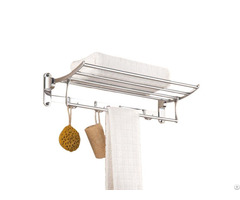 Hotel Modern Foldable Bathroom Wall Mounted Stainless Steel Towel Rack Rail Shelf