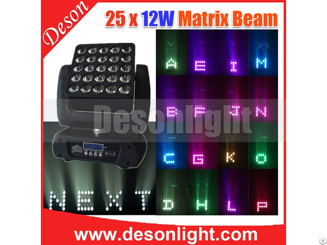 25x15w Rgbw 4in1 Led Moving Head Matrix Beam Lights Lm 2512