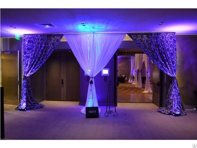 Beautiful Pipe Drape Use For Background Wedding Party Hotel