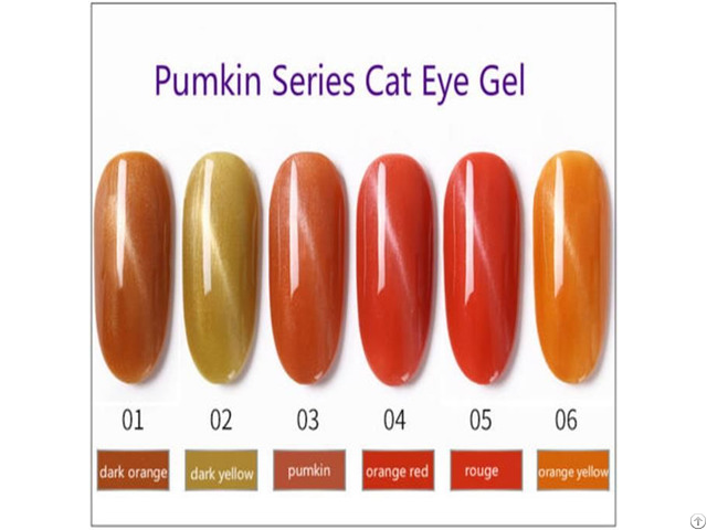 Cat Eye Soak Off Nail Gel Polish 3d Pumpkin Series Healthy Manicure