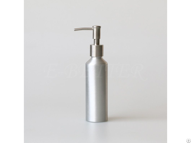 Empty Aluminum Lotion Bottle 120ml With Pump