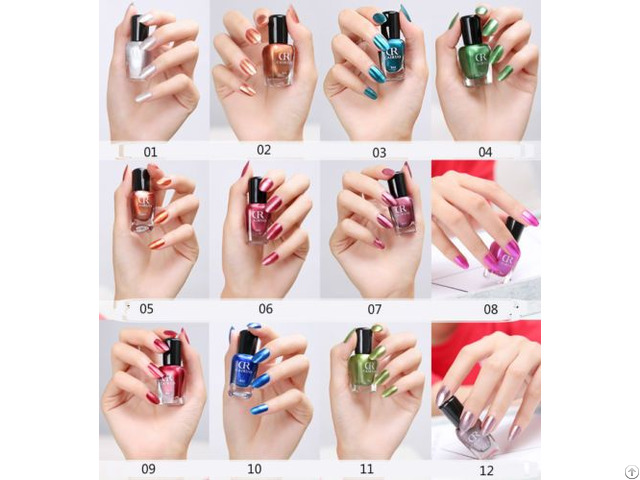 Metallic Nail Polish Magic Mirror Effect 12 Colors