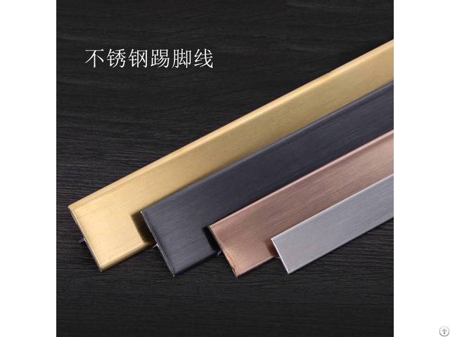 Professional Decorative Metal T Shape 304 Stainless Steel Edging Trim