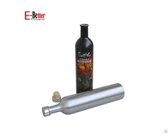 750ml Empty Light Aluminum Red Wine Bottle With Cork In High Quality