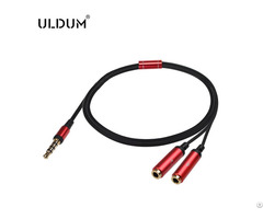 Tpe 3 5 Mm Male To 2 Female Y Splitter Headset Earphone Headphone Extension Cord Audio Cable