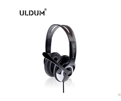 New Products Black Uldum Brand Headsets Best Stereo Headphones With Mic