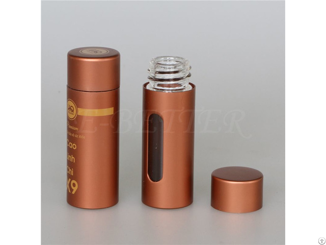 10ml Small Gold Capsule Aluminum Glass Tablet Bottle