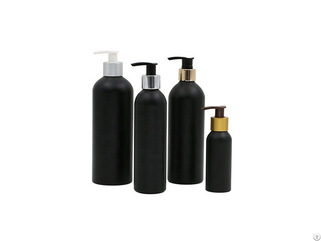 Empty Black Aluminum Shampoo Bottles With Bpa Free