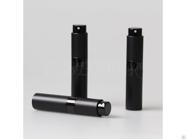 Low Moq Atomizer 10ml Matte Black Mini Perfume Spray Bottle