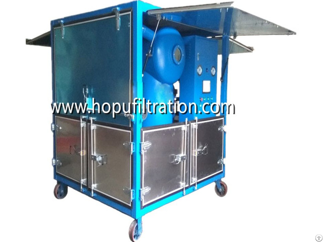 Fully Aluminum Alloy Closed Doors Transformer Oil Purifier Machine