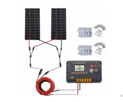 Eco Worthy 200 W 2pcs 100 Watt Monocrystalline Solar Panel Complete Off Grid Rv Boat Kit