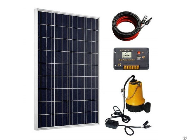 Eco Worthy 12v Solar Powered Water Pump 100w Pv Panel 20a Controller For Watering