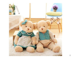 Classic Design Jointed Plush Dressed Up Couple Teddy Bear Toy