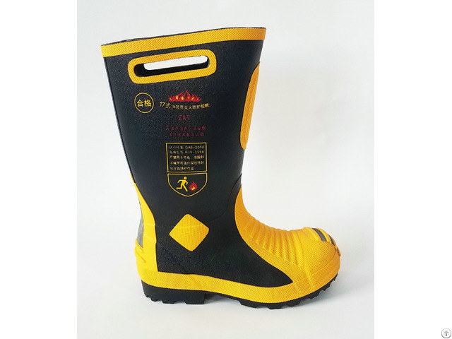 Fireman Safety Boot Handmade Protective Toe Cap Perforation Resistant