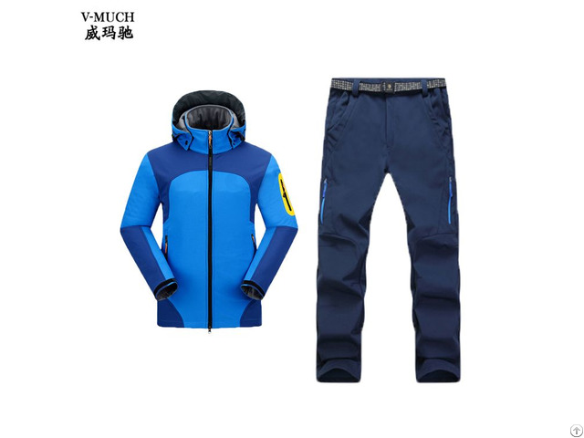 High Performance 3 In 1 Waterproof Breathable Windbreaker Hooded Sportswear Hiking Jacket