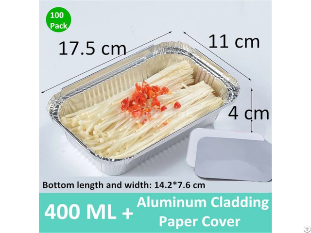 Rectangular Aluminum Foil Grill Pans 400 Ml