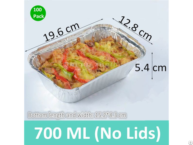 Aluminum Pans Disposable No Lids 700 Ml