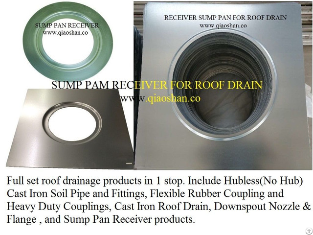 Square Sump Pan Receiver For 15 1 4 Inch Diameter Cast Iron Roof Drain