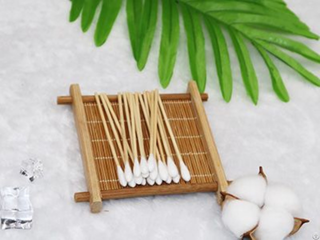 3 Inch Bamboo Medical Body Care Wipe Cotton Tip Swab