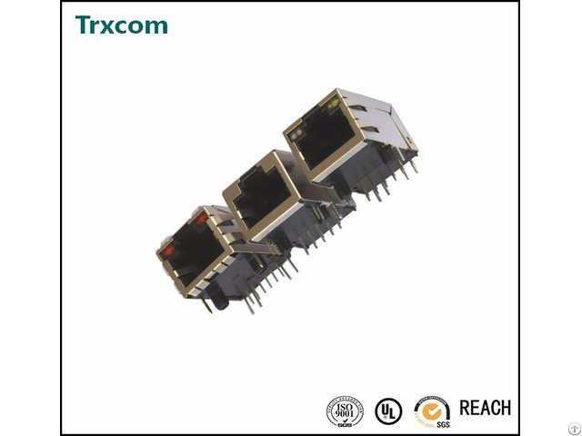 Hr911103a Single Port Tab Down Rj45 Connector