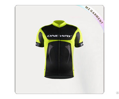 Black And Yellow Short Sleeve Cycling Wear