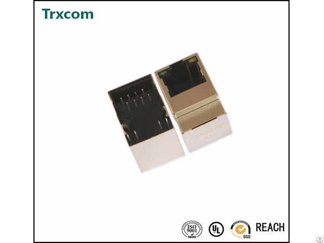 Trjd0011bgnl Vertical Side Entry Rj45 Connector