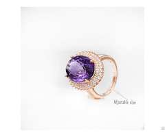 Sterling Silver Amethyst Ring Customized Jewelry Manufacturer