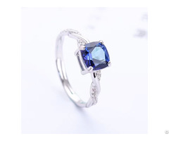 Sterling Silver Ring Swiss Blue Topaz Customized Jewelry Manufacturer