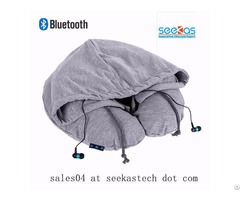 Hoodie Pillow With Bluetooth Headphone Inside