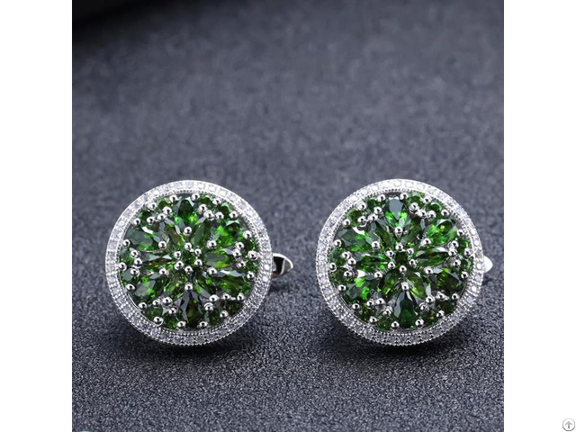 Chrome Diopside Customized Stud Earring