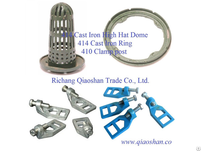 Qsf414 Cast Iron High Hat Dome 414 Ring 410 Clamp Post For Roof Drainage