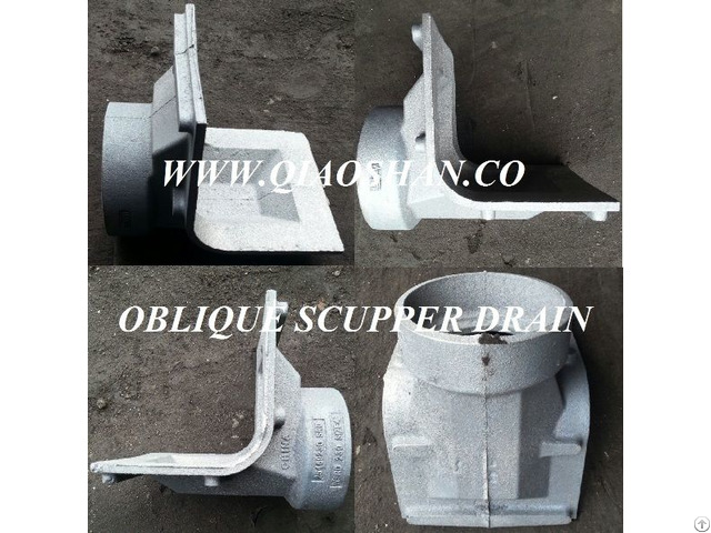 Z187 Oblique Scupper Drain Cast Iron Body