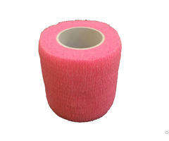 Cohesive Bandage Natural Rubber Latex Non Woven Spandex Neon Pink