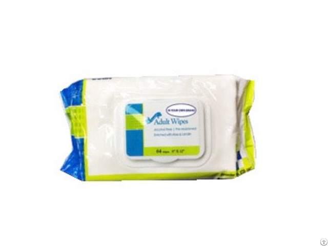 Flushable Wipes 20x28cm 50gsm Aloe Soft Pack W Flip Top Lid