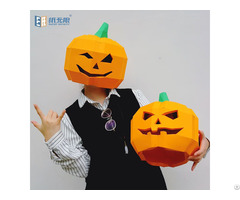 Full Head Pumpkin Paper Mask Halloween Costume Party
