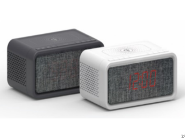 Qi Alarm Clock Radio With Bt Speaker