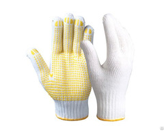 String Knit Safety Work Gloves Skg 03