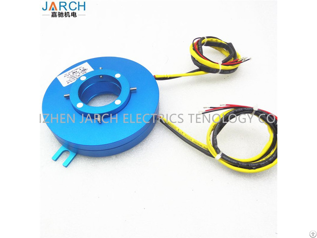 Jarch 18 Circuits 25mm Thickness Through No Hole Flat Slip Ring For Rotary Table