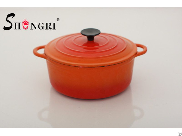 Cast Iron Enamel Casserole Dish Set Cookware Soup Cooking Pot