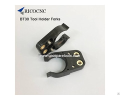 Black Bt30 Tool Holder Forks Plastic Nbt30 Tool Clamps Atc Tool Grippers For Cnc Router