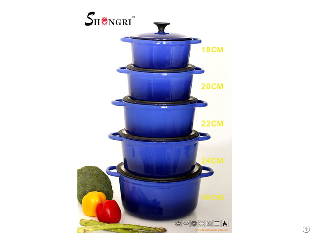 Sr190 Blue Enamel Casserole Cookware