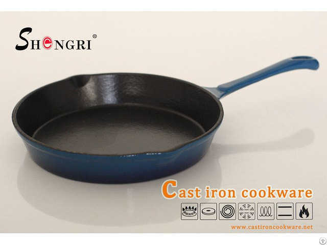 Sr037 Blue Enamel Cast Iron Cookware Woks