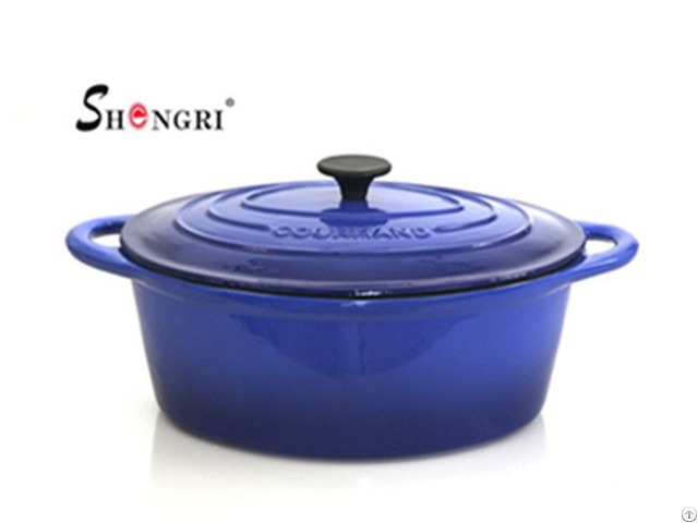 Sr170b Blue Cookware Enamel Cast Iron Casseroles With Lid