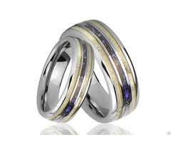 Lapis Lazuli Lady S Rhodium And Gold Planted Band Ring