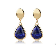 Lapis Lazuli Customized Solitaire Earring