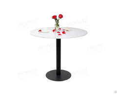 Tables Black Metal Base White Marble Dining Table Top